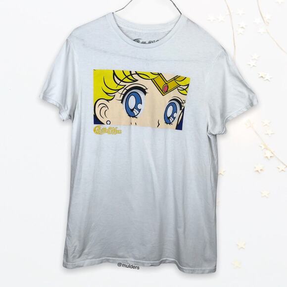 Sailor Moon Eyes White Graphic Shirt - Picture 1 of 8